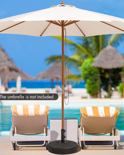 Giantex Umbrella Base Stand, Sand Water Filled Umbrella Holder for 1.5''-1.9'' Umbrella Poles, Build-in Handle