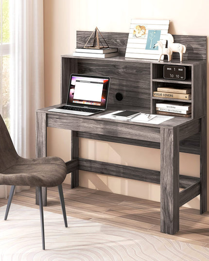 Giantex Computer Desk with Bookshelf