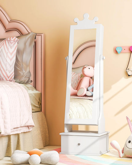 CHARMAID Kids Jewelry Armoire & Adult Jewelry Cabinet Set