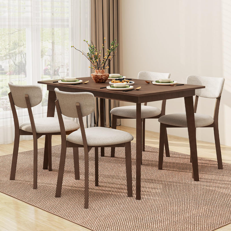 Giantex Table de Salle à Manger 48 Pouces pour 4 Personnes Table de Cuisine Rectangulaire en Bois