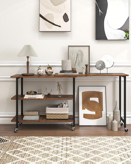 Giantex 360° Free Rotating Sofa Side Table