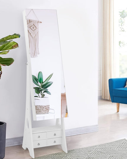Jewelry Cabinet with LED Light Strip - Giantex