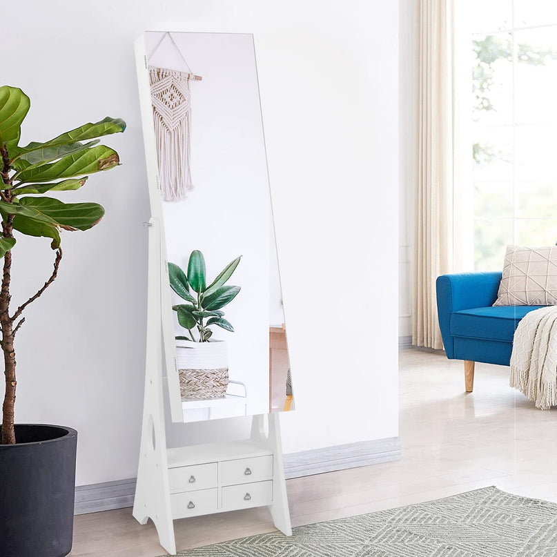 Jewelry Cabinet with LED Light Strip - Giantex