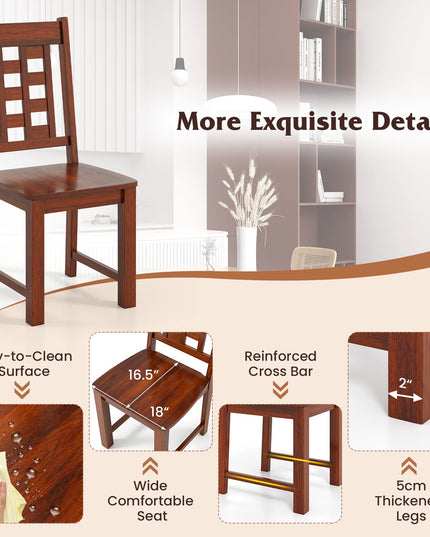Giantex Wooden Dining Chairs Set for Kitchen