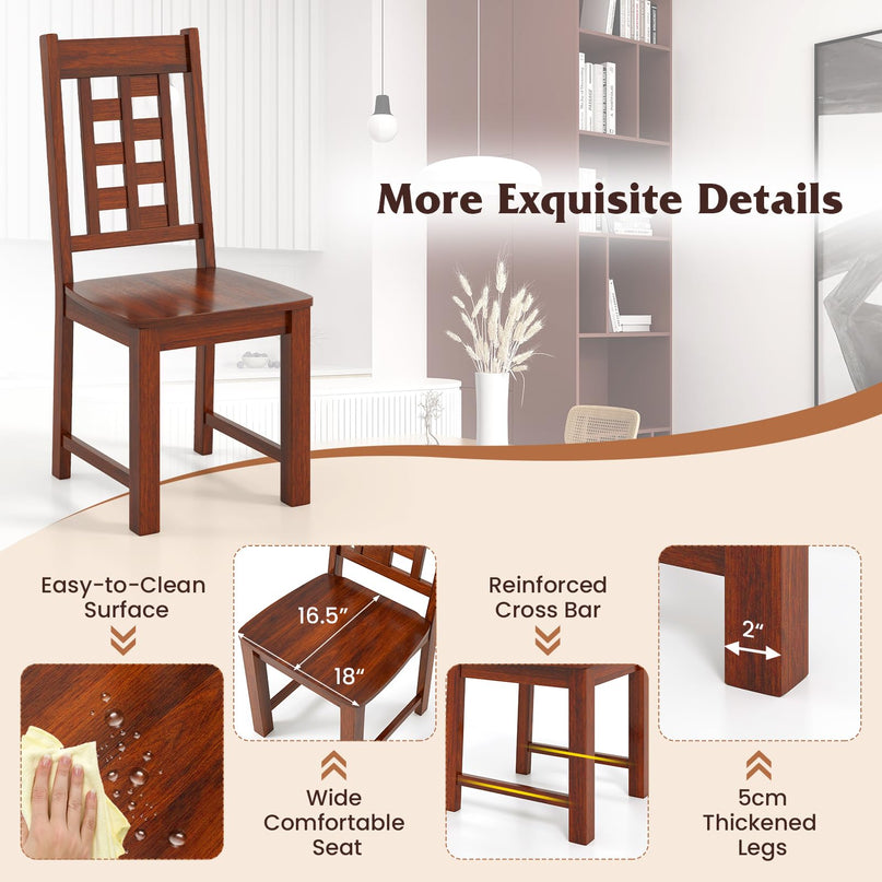 Giantex Wooden Dining Chairs Set for Kitchen