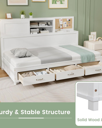 Giantex Daybed with 3 Storage Drawers