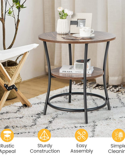 Giantex Round End Table Set