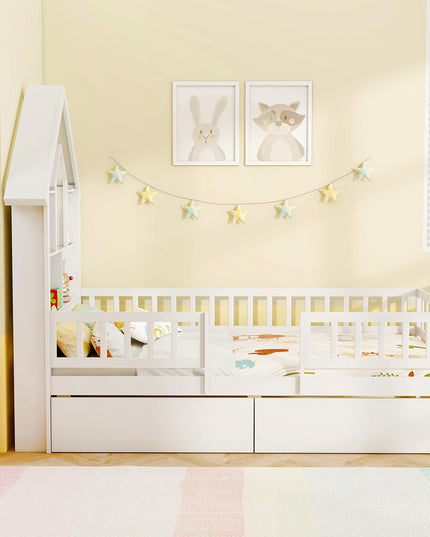 Giantex Twin House Bed with 2 Storage Drawers