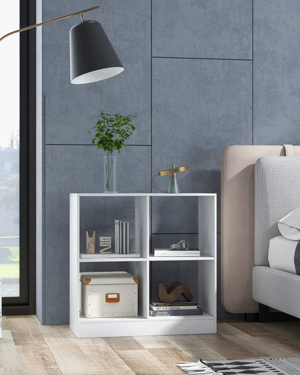 Giantex 4-Cube Bookcase - 2-Tier Bookshelf Open Back