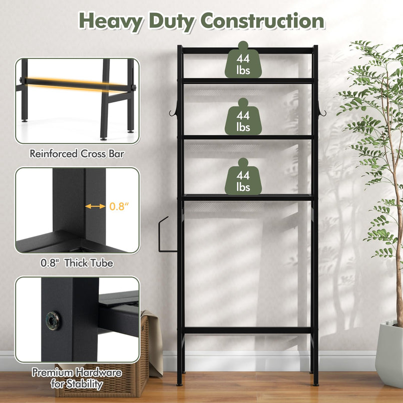 Giantex Over The Toilet Storage Shelf - 3-Tier Freestanding Above Toilet Rack