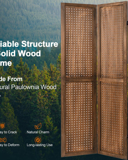 Giantex 4/6 Panel Pegboard Display & Room Divider, 5.6FT Folding Pegboard Stand for Crafting Show Jewelry Retail