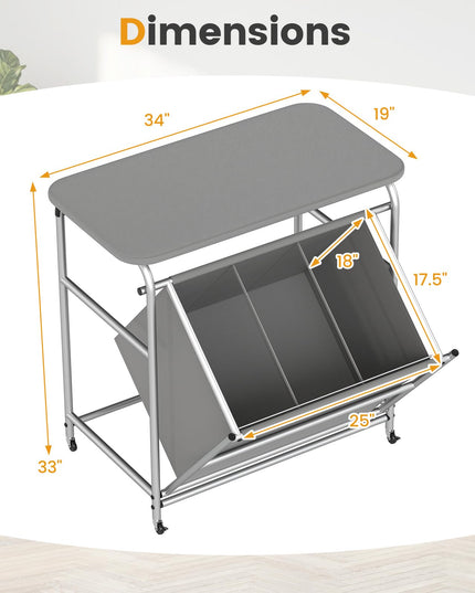 Giantex Laundry Sorter with Foldable Ironing Board