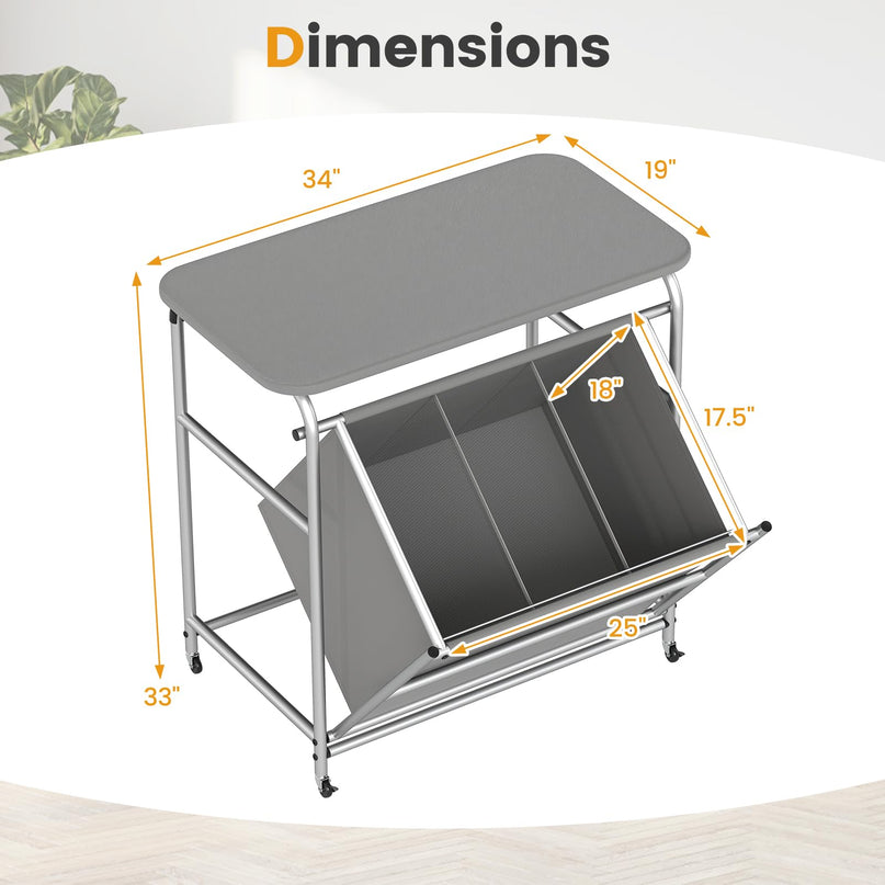 Giantex Laundry Sorter with Foldable Ironing Board