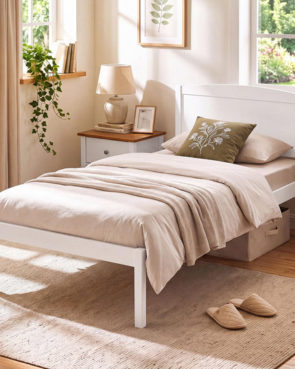 Giantex Twin/Queen/King/Full Size Wooden Bed Frame with Curved Headboard