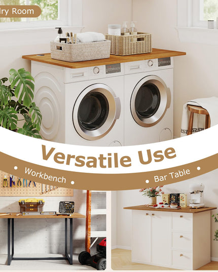 Giantex Universal Wood Table Top 48 x 30 inch Solid One-Piece Desk top