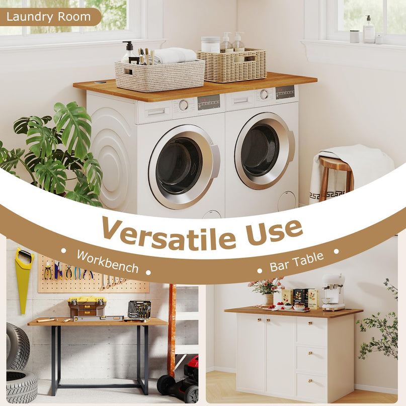 Giantex Universal Wood Table Top 48 x 30 inch Solid One-Piece Desk top