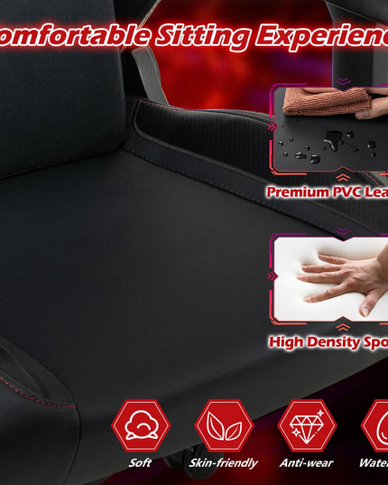 Giantex Gaming Chair Video Game Chair with Magnetic Headrest & Lumbar Support
