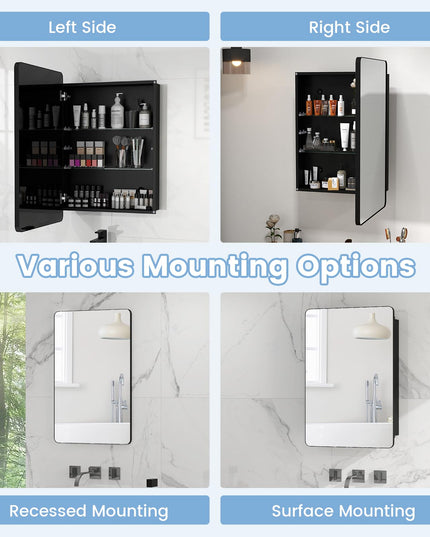 Giantex Medicine Cabinet Mirror, 20x30” Bathroom Cabinet with Beveled Mirror