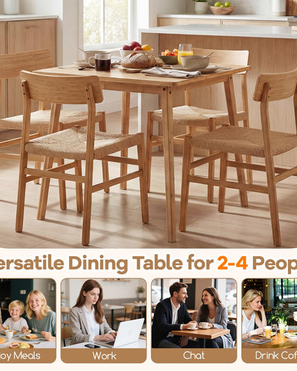 Table à manger Giantex en bambou de 27,5 pouces pour 2 à 4 personnes