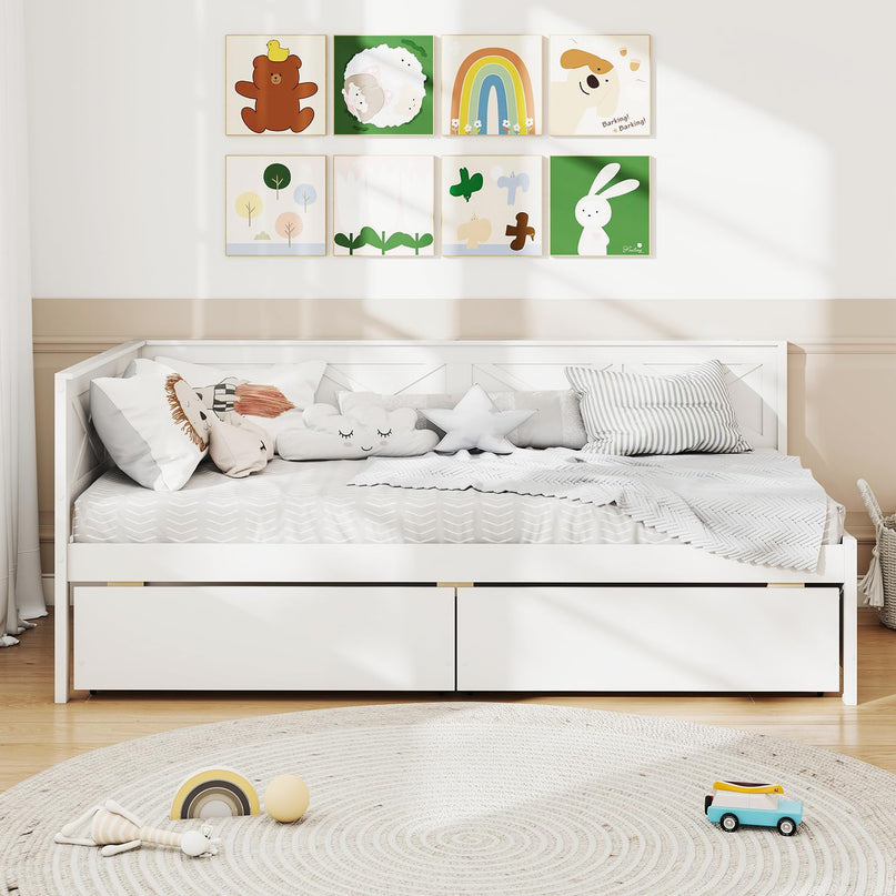 Giantex Twin Daybed with 2 Storage Drawers