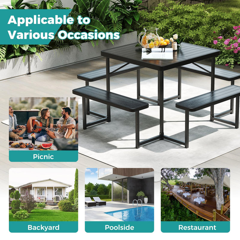 Giantex Picnic Table Bench Set for 4-8 People