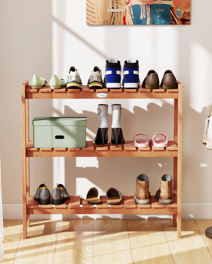 Giantex 3-Tier Solid Wood Plant Stand Wooden Flower Pot Display Rack