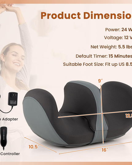 Giantex Foot Massager, Calf Massager with Heat, 3 Massage Intensity, Vibration, Detachable Middle Sponge