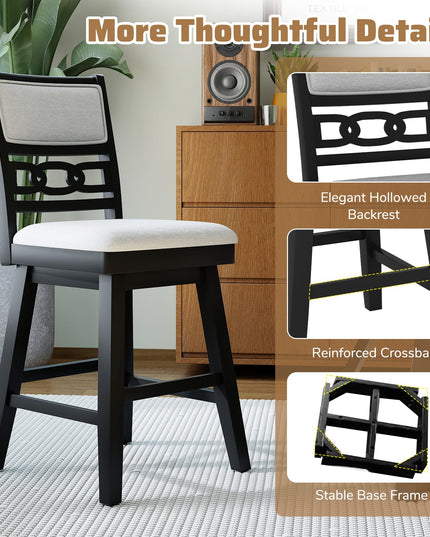 Giantex 25" Bar Stools Set for Kitchen Island