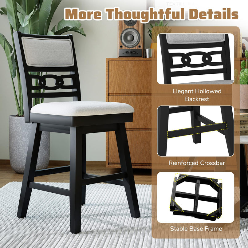 Giantex 25" Bar Stools Set for Kitchen Island