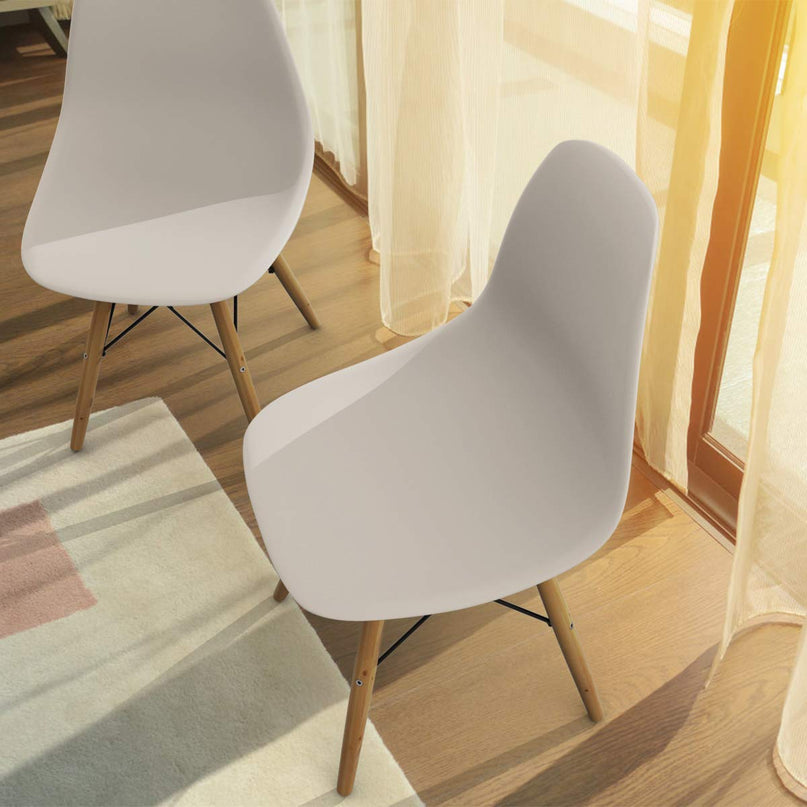 Giantex Pre Assembled Mid Century Modern Dining Chairs Armless Kitchen Chairs Set of 2