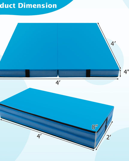 4" Thick Folding Gymnastics Mat - Giantex
