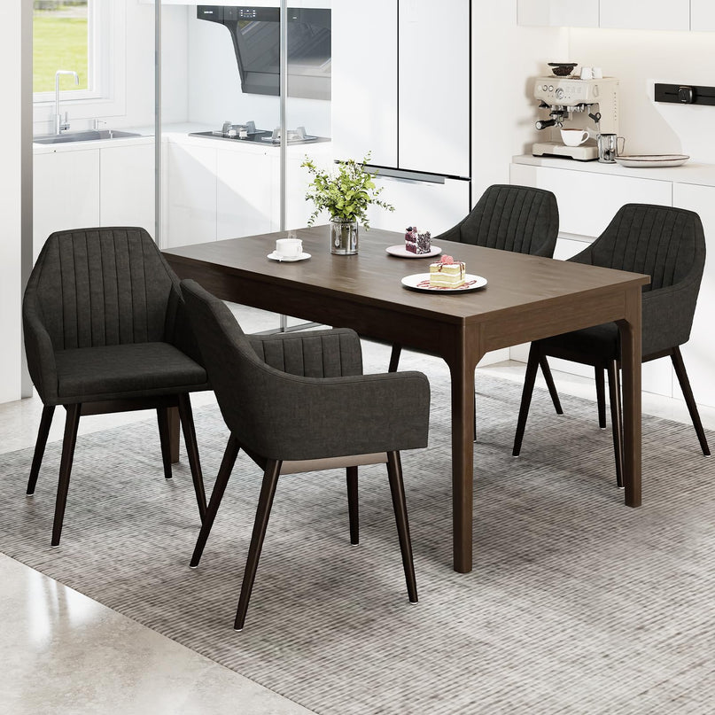 Giantex Upholstered Dining Chairs Set of 2/4 for Living Room