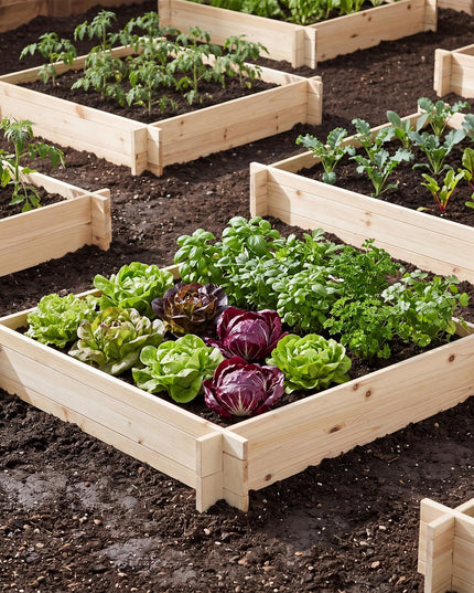 Giantex 40" x 40" Wooden Raised Garden Bed