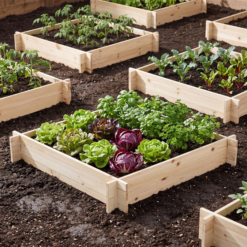 Giantex 40" x 40" Wooden Raised Garden Bed