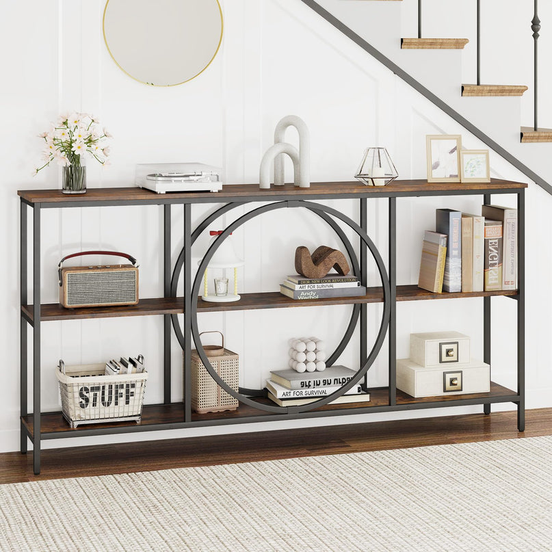 Giantex Narrow Long Console Table 3-Tier Entryway Table