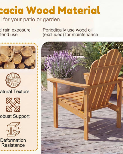 Giantex Stackable Adirondack Chair for Garden & Lawn