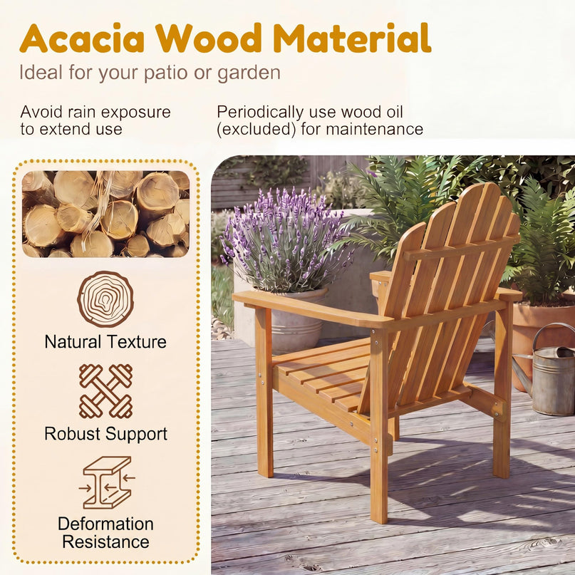 Giantex Stackable Adirondack Chair for Garden & Lawn