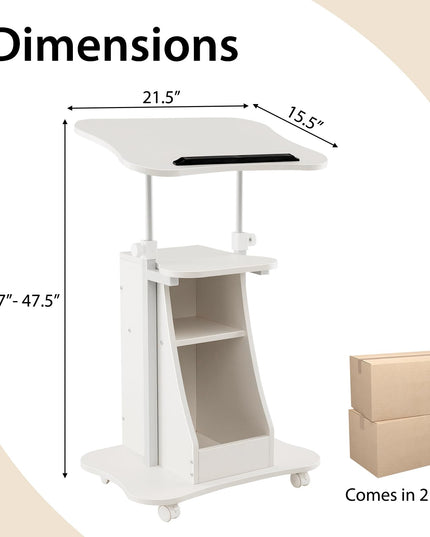 Giantex Mobile Podium Stand