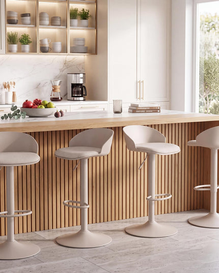 GIANTEX Swivel Bar Stools Set of 2/4 for Dining Room Island