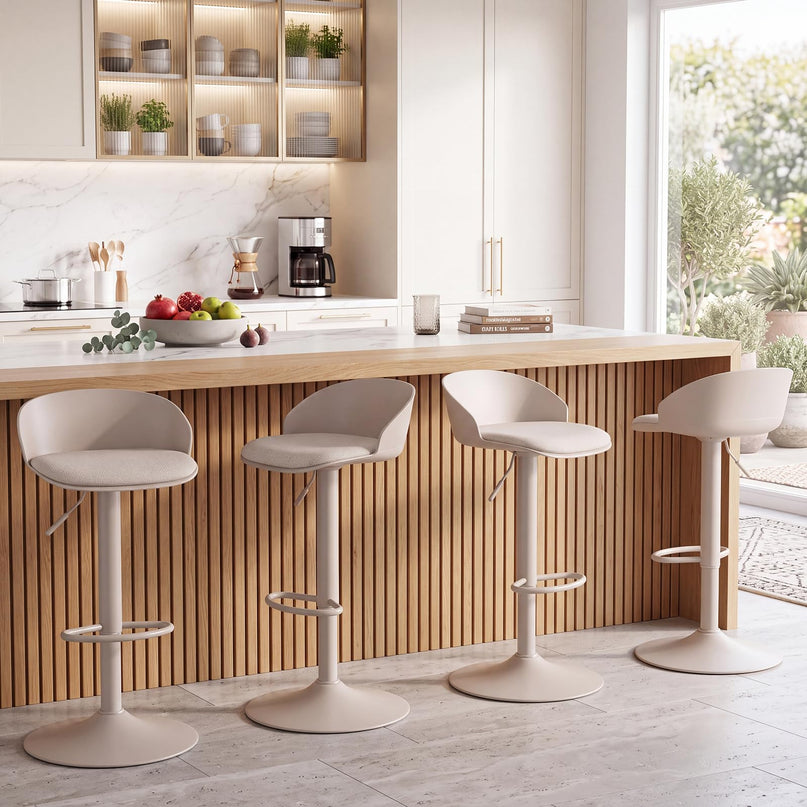 GIANTEX Swivel Bar Stools Set of 2/4 for Dining Room Island