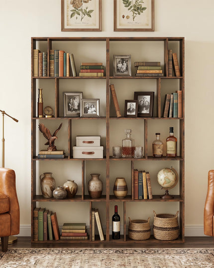 Giantex 6-Tier Bookshelf | 10-Cube Industrial Bookcase w/Open Back (1/2)