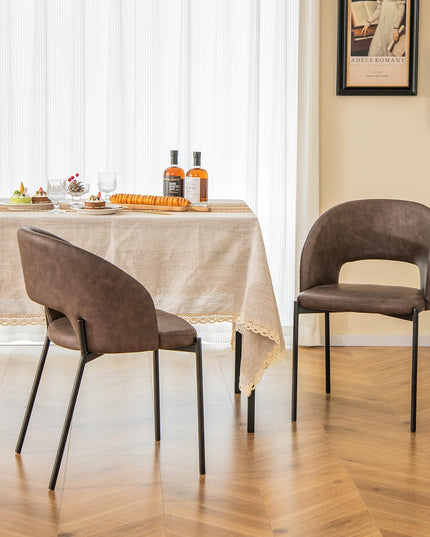 Giantex Dining Chairs, Upholstered Accent Chairs w/High-Density Sponge Cushion