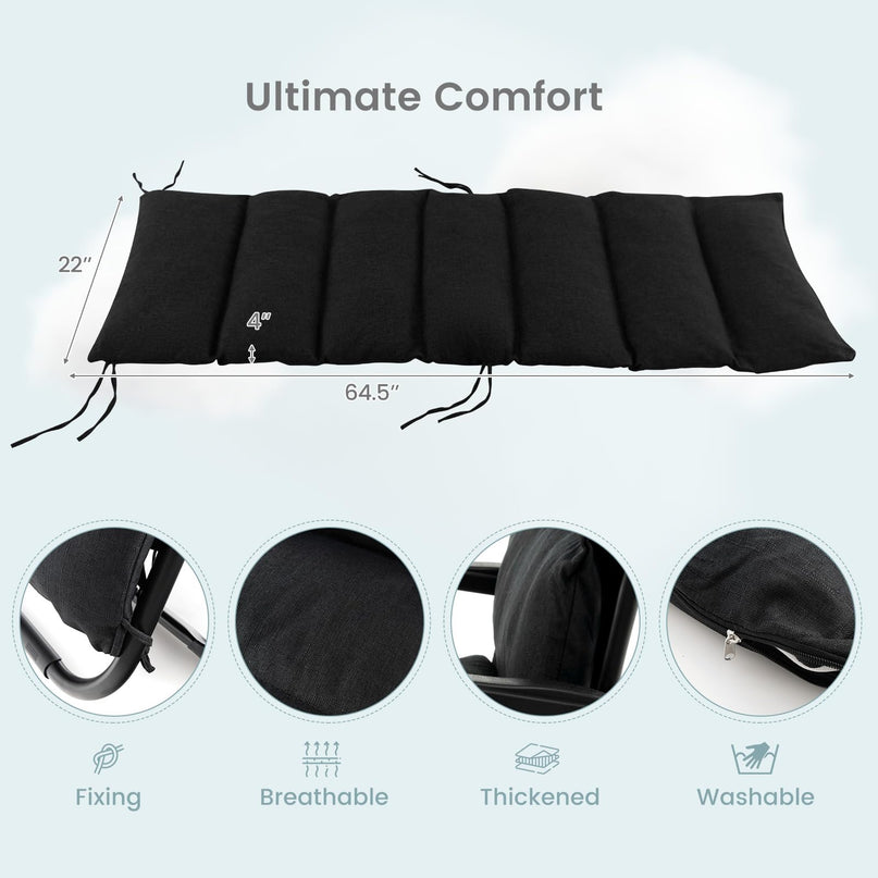 Giantex Zero Gravity Chair with Patio Cushions, Adjustable Folding Reclining Lounge Chair