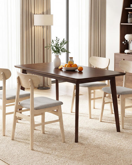 Giantex Wooden Upholstered Kitchen Chairs with Rubber Wood Legs (2/4)