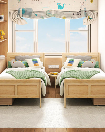 Giantex Twin Bed with 2 Storage Drawers for Kids Teens Adults