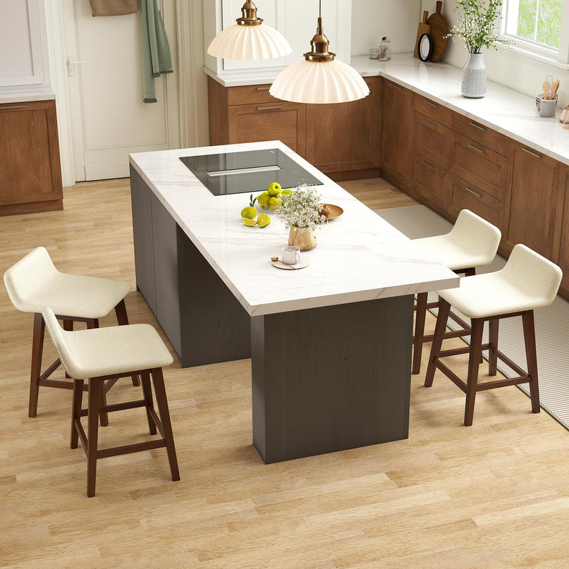 Giantex 24" Bar Stools Set of 2/4 with Low Back for Kitchen Island