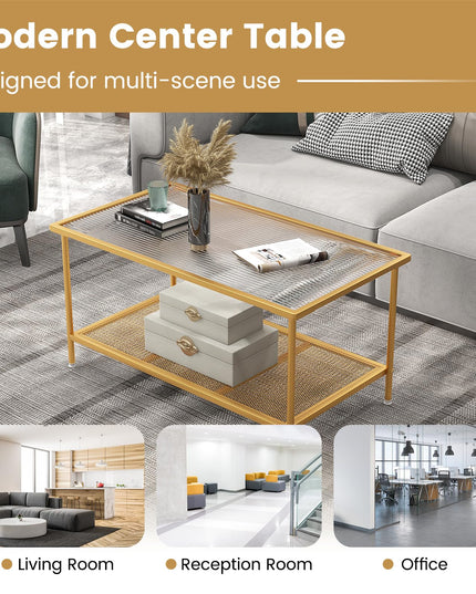 Giantex 2-Tier Modern Coffee Table