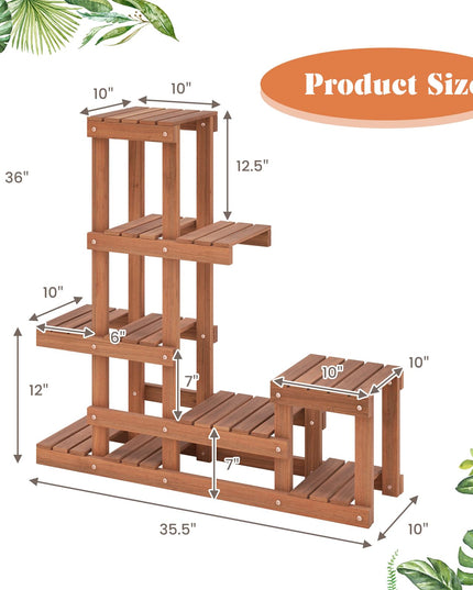 Giantex 6 Tier Wood Plant Stand