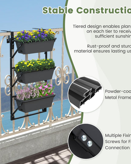 Giantex Vertical Raised Garden Bed, Hanging & Wall-Mounted Planter Garden Boxes