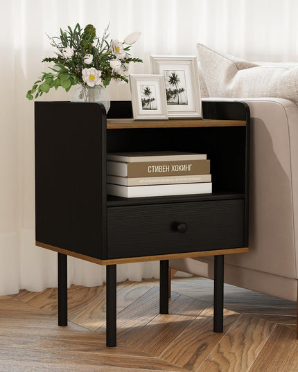 Giantex Wood Nightstands Set of 2 with Drawer